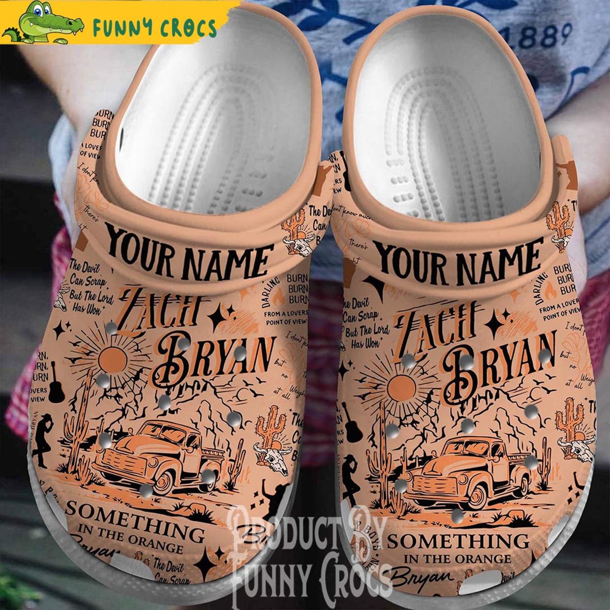 Personalized Sun To Me Zach Bryan White Crocs Clog Shoes