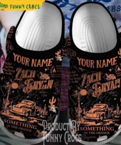 Personalized Zach Bryan Something In The Orange Music Crocs Sandals