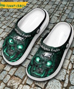Philadelphia Eagles Skull Crocs Clog Shoes