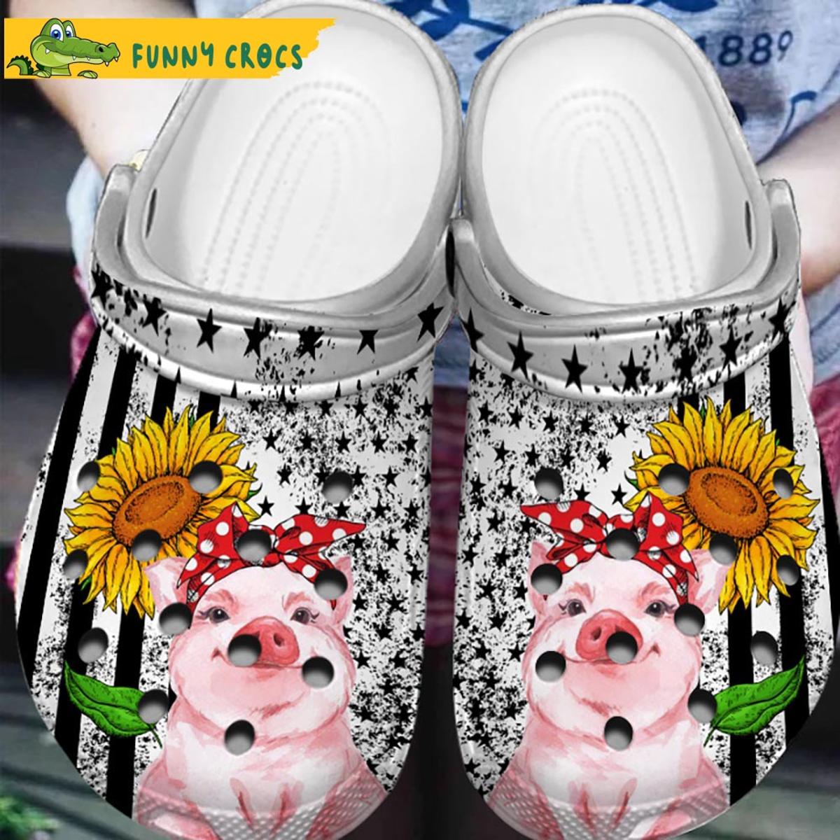 Cow Sunflowers Garden Crocs Clog Shoes