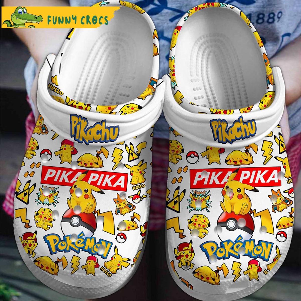 Pika Pika Yellow Pikachu Crocs Slippers