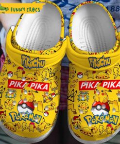 Pika Pika Yellow Pikachu Crocs Slippers