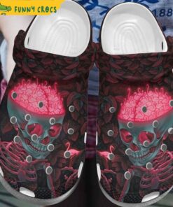 Pink Flamingo Skull Crocs Shoes