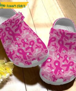 Pink Ribbons Breast Cancer Crocs Shoes