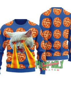 Pizz Cat Drax The Destroyer Funny Christmas Sweater