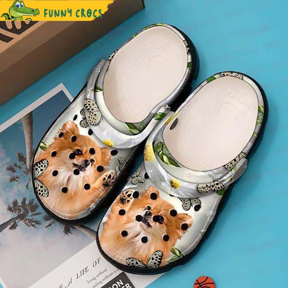 Pomeranian Puppy Dog Crocs Slippers