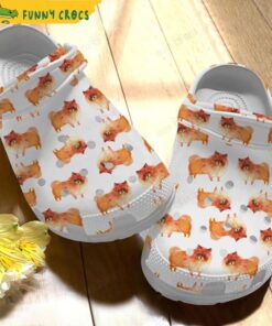 Pomeranian Puppy Dog Crocs Slippers