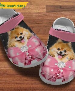 Pomeranian Dog Pattern Yellow Crocs Sandals