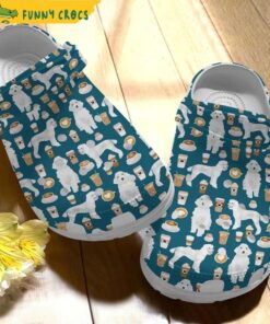 Poodle Dog Denim Pattern Crocs Sandals