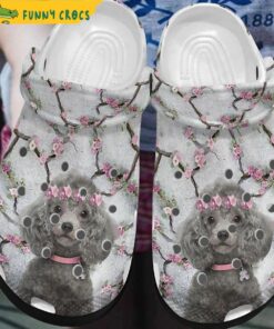 Floral Poodle Dog Mom Crocs Slippers