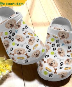 Poodle Dog Denim Pattern Crocs Sandals