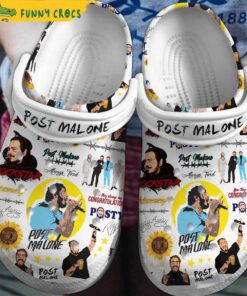 Customized Colorful Post Malone Crocs Sandals