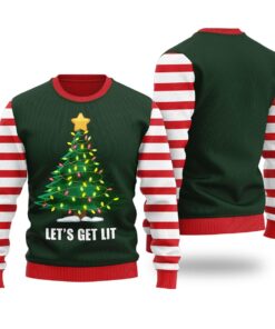 Pretty Get Lit Christmas Sweater Ugly Sweater