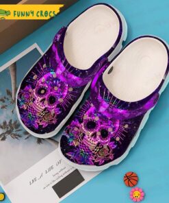 Purple Skull Gifts Crocs Shoes