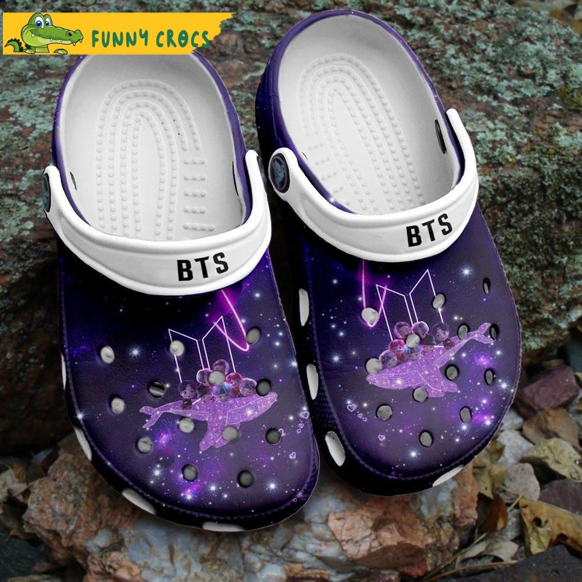 Purple Whale Bts Gifts Crocs Clog Shoes