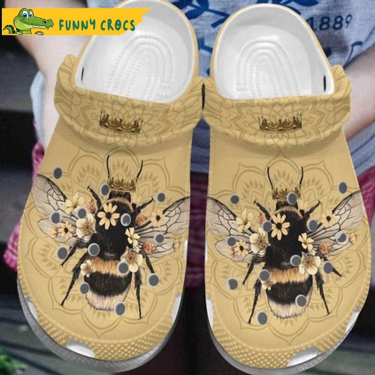 Funny Sunflower You Never Work Alones World Bee Floral Crocs Slippers