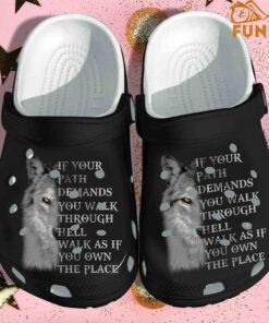 To My Husband Valentine Wolf Crocs Shoes