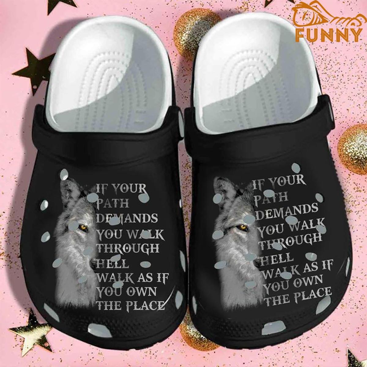 Quotes Wolf Crocs Sandals