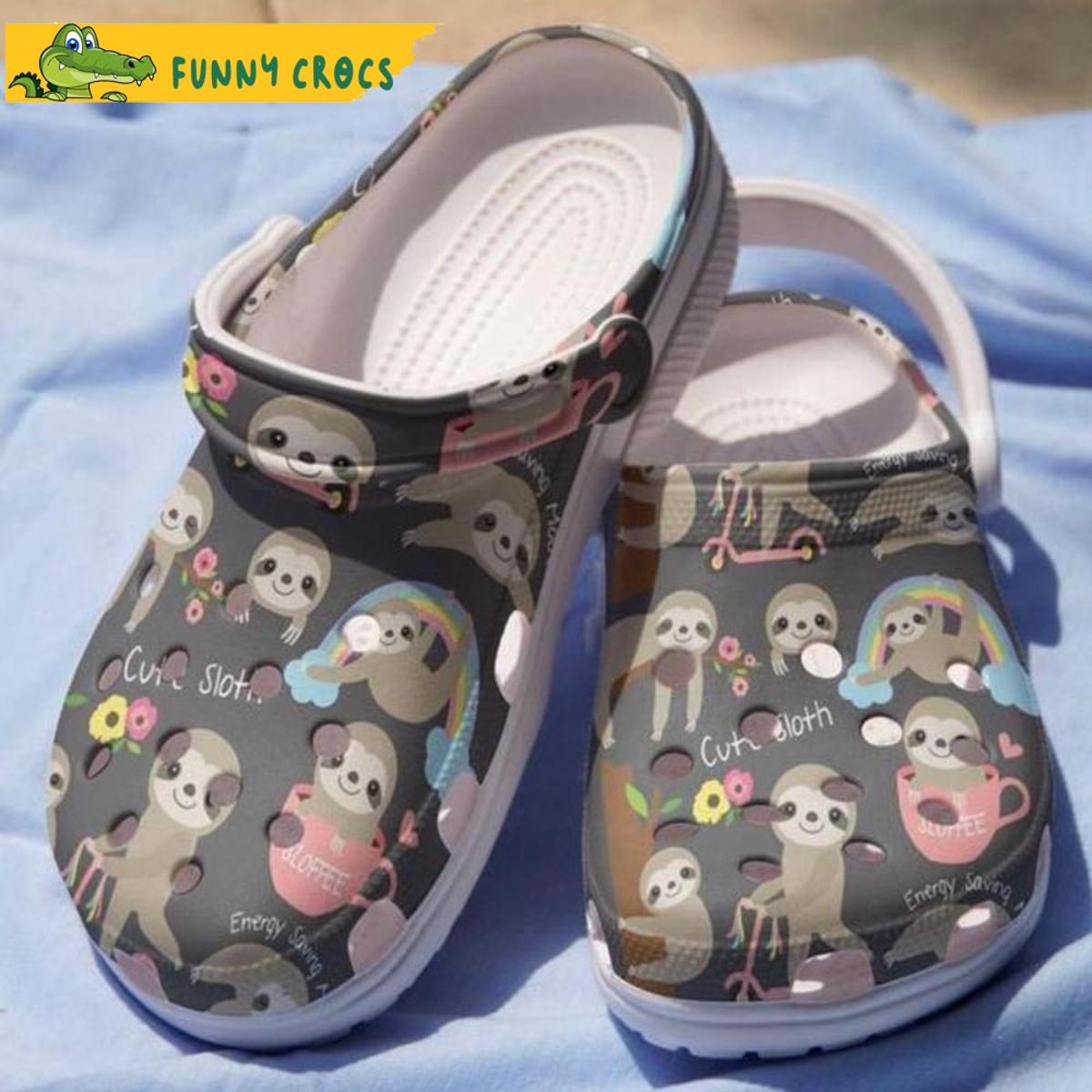 Peeking Sloth Crocs Slippers