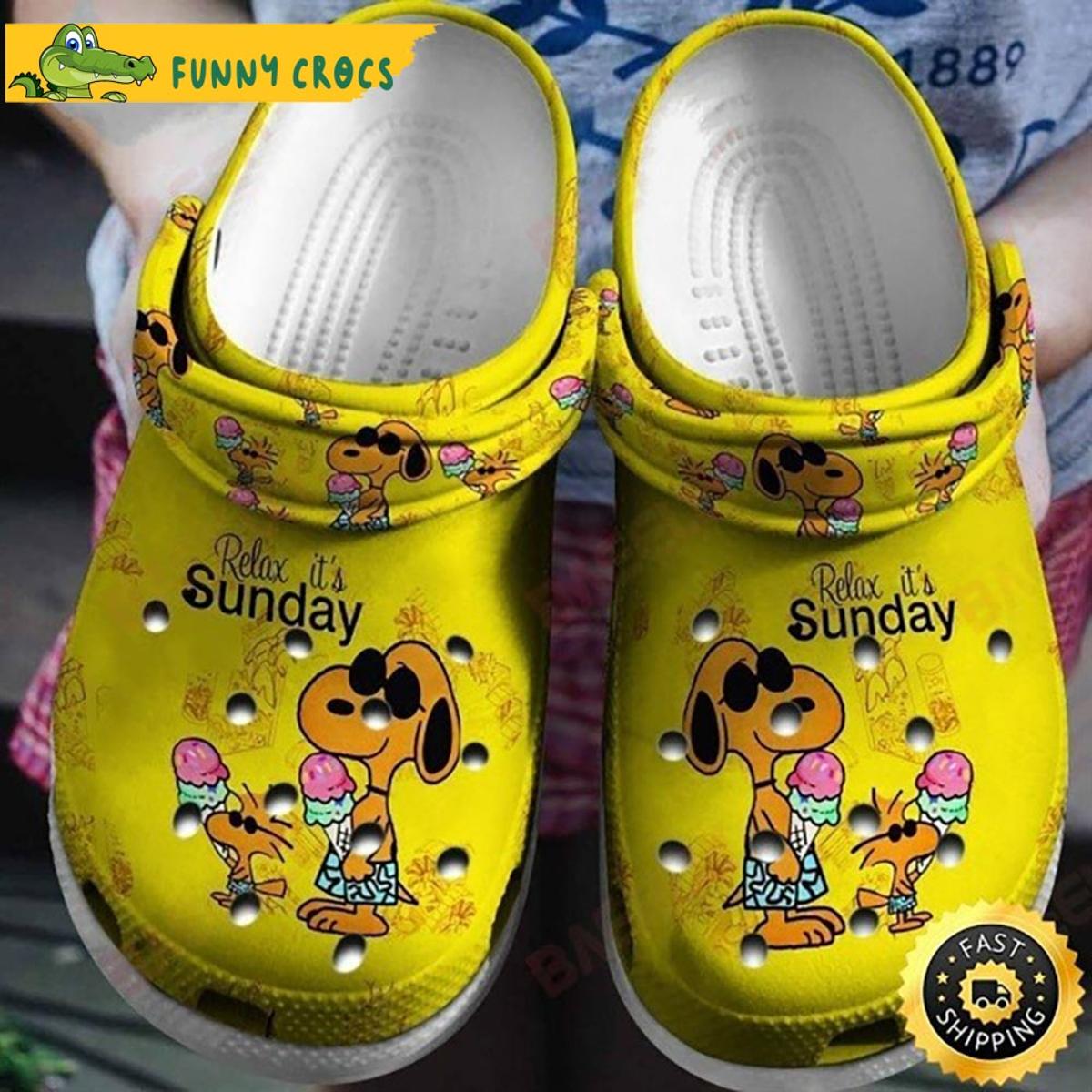 Relax It’s Sunday Cute Snoopy Crocs Shoes