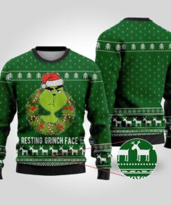 Resting Grinch Ugly Sweater