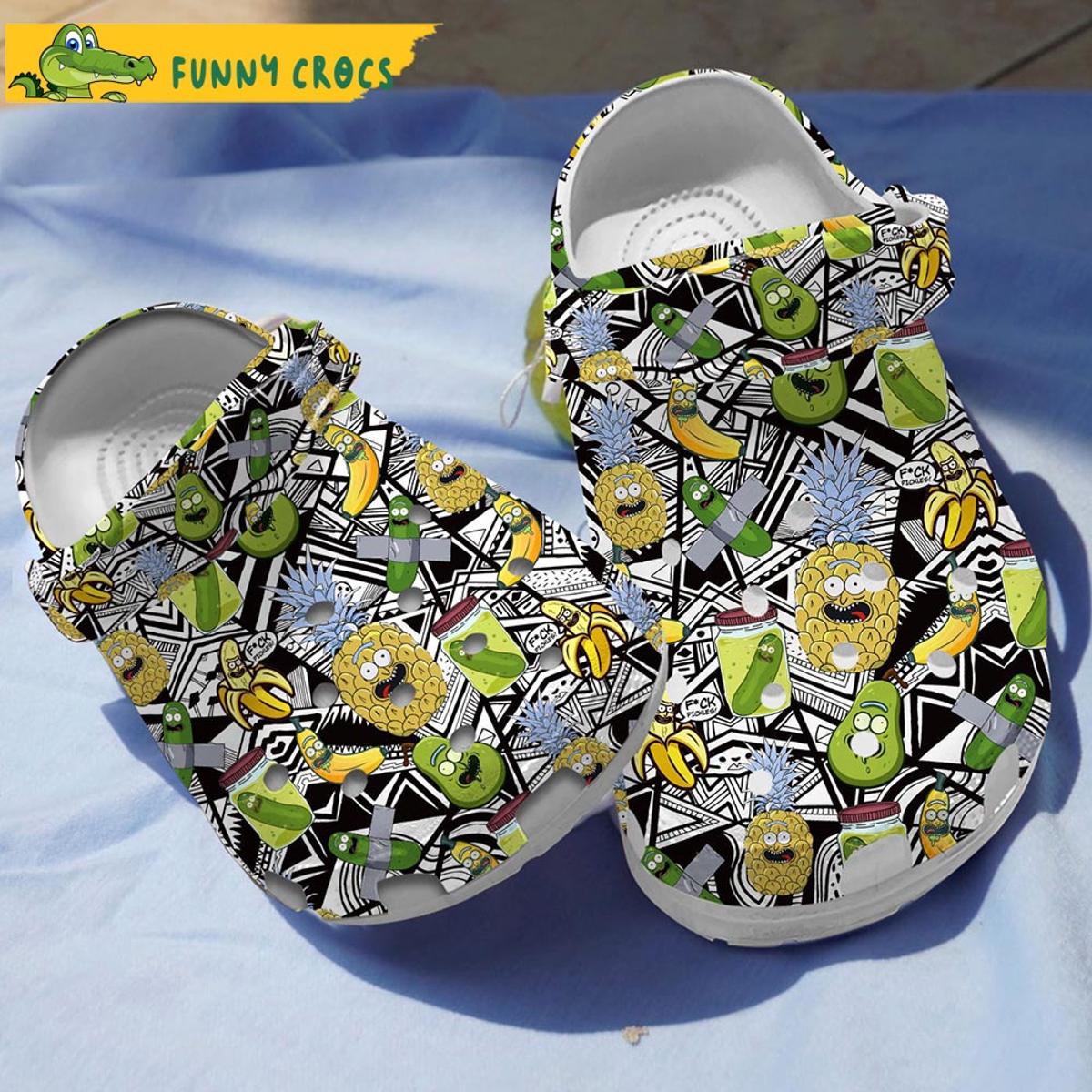 Rick And Morty Pattern Crocs Shoes