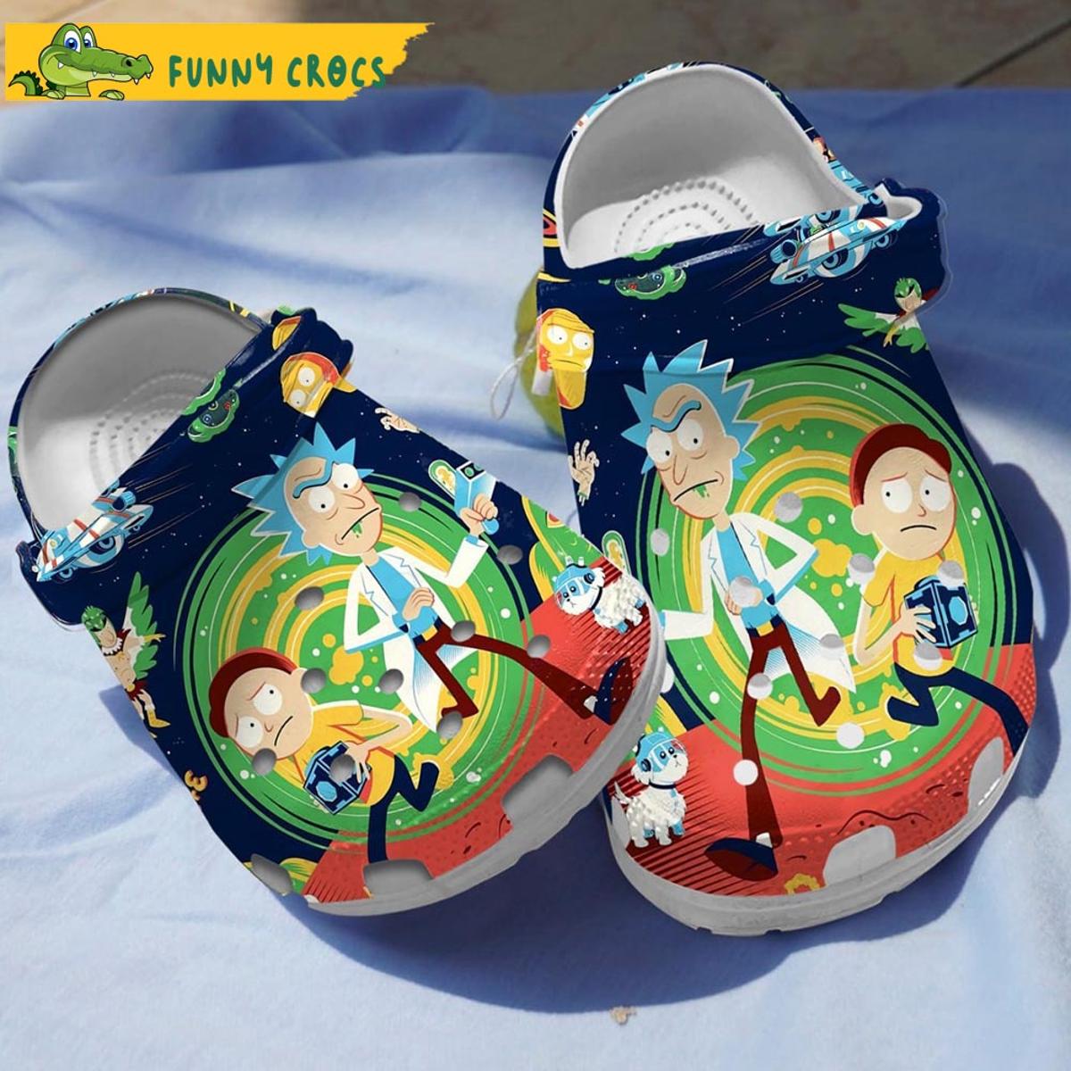 Rick And Morty Pattern Crocs Shoes