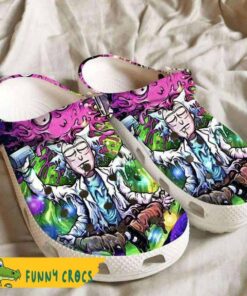 Rick N Morty Melted Wax Color Crocs Clogs Shoes