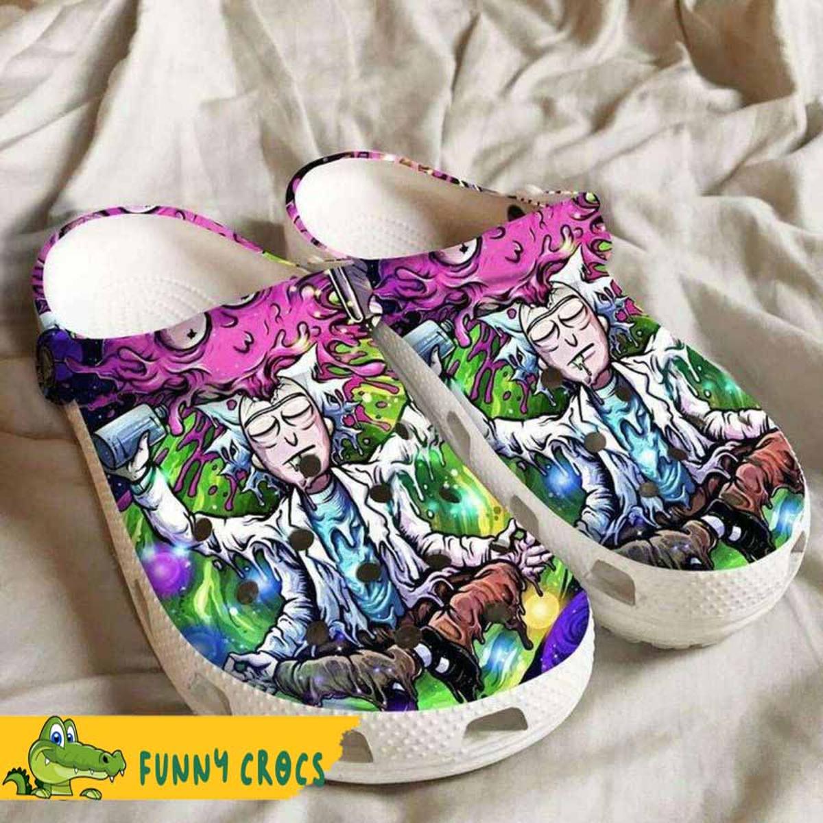 Wubba Lubba Dub Dub Rick And Morty Green Crocs Sandals