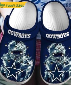 Robot Dallas Cowboys Crocs Clog Slippers