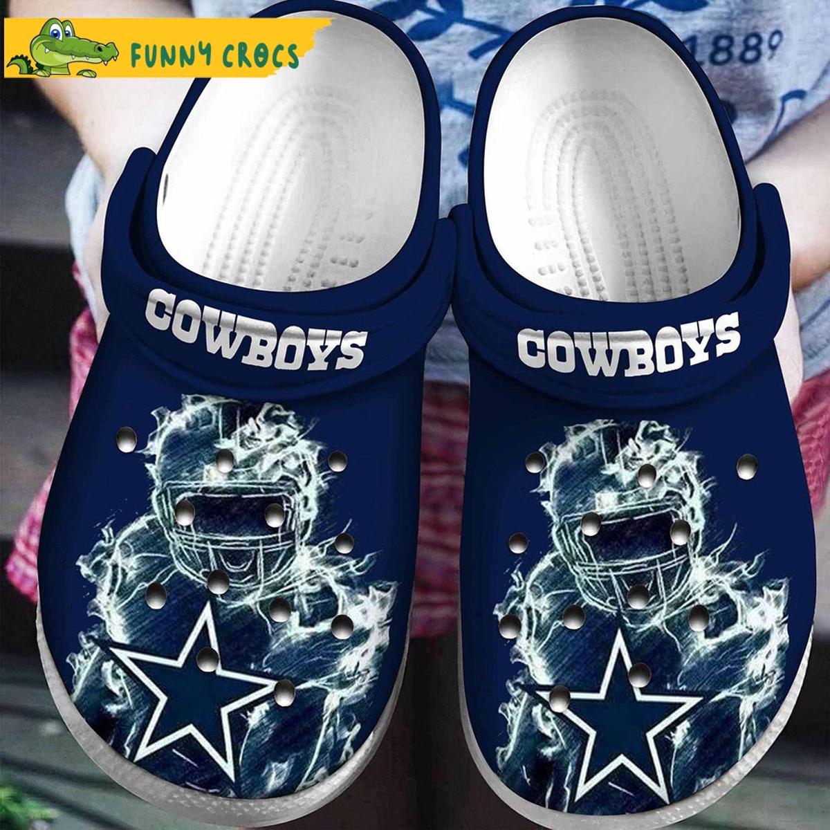 Personalized Team American Flag Dallas Cowboys Crocs Slippers
