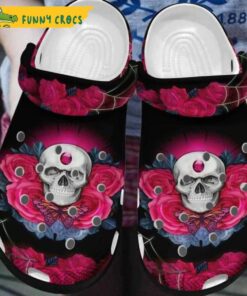 Roses Skullcap Butterfly Bone Crocs