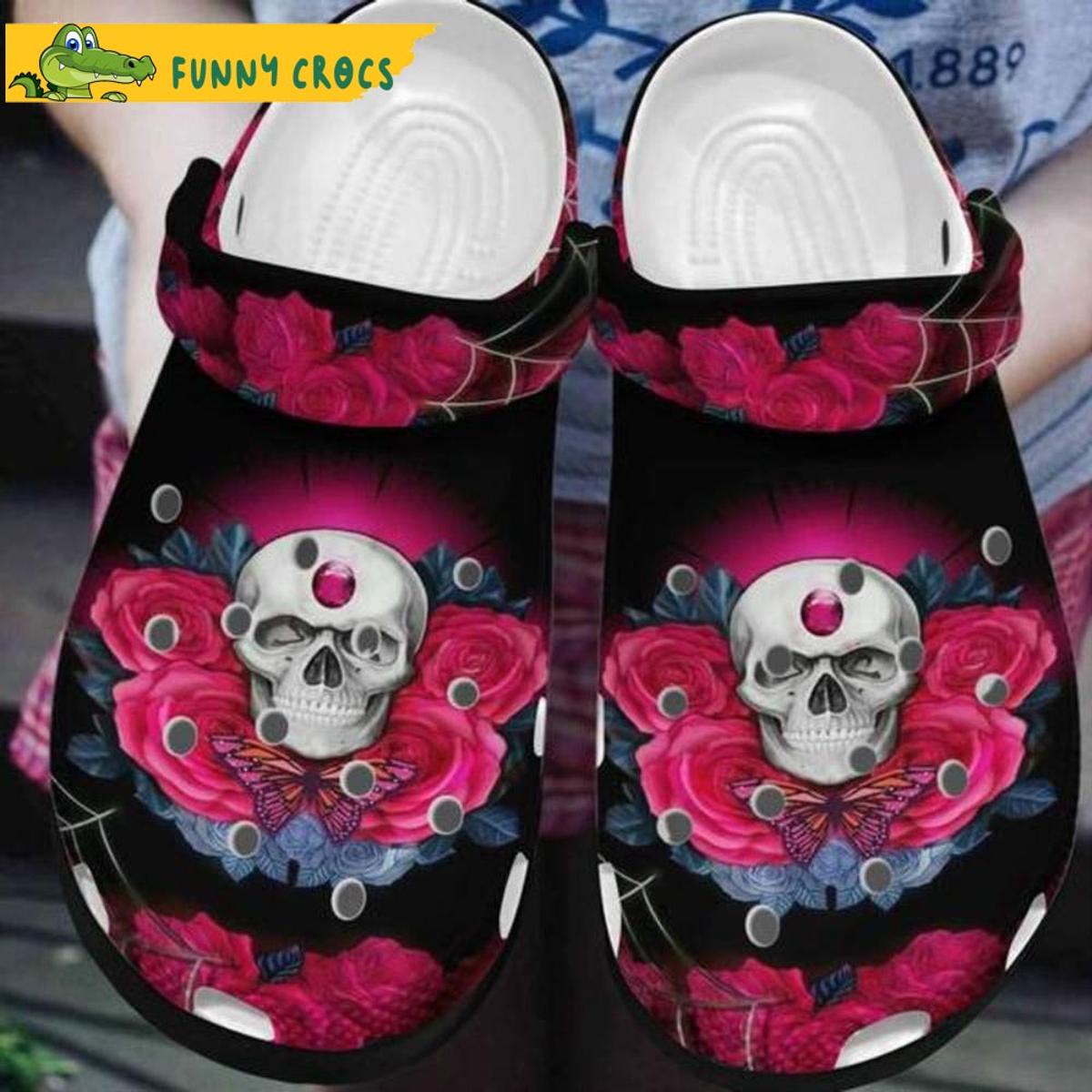 Purple Skull 3d Bone Crocs