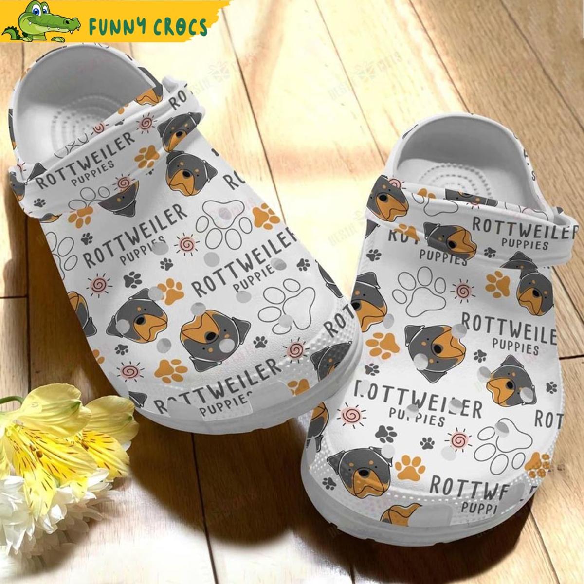 Rottweiler Butterfly Crocs Clogs