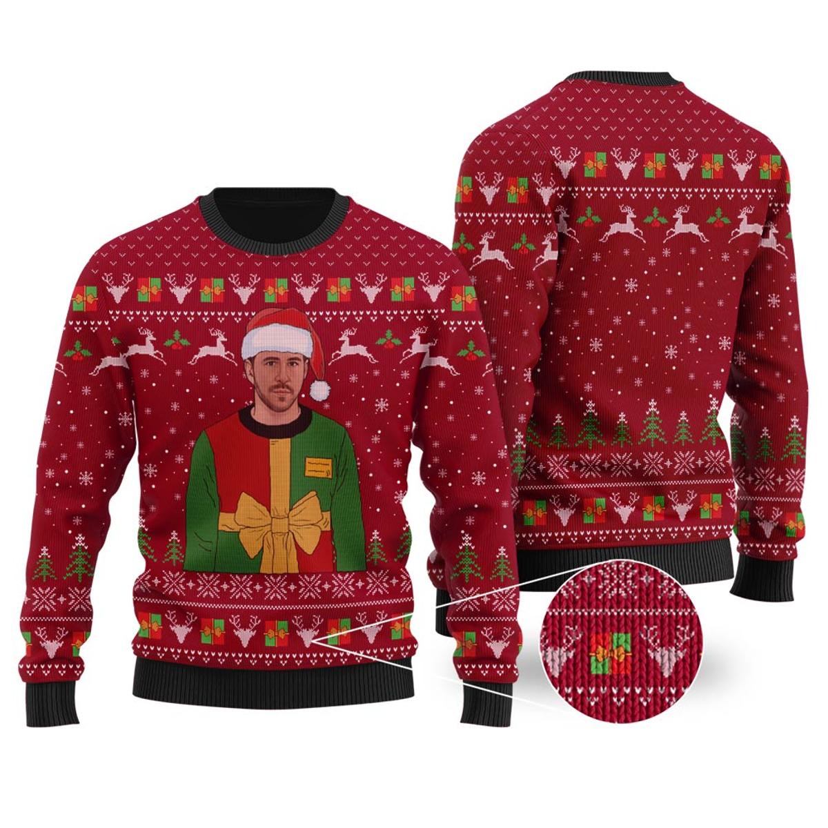 Ryan Reynolds Ugly Sweater For Christmas Party