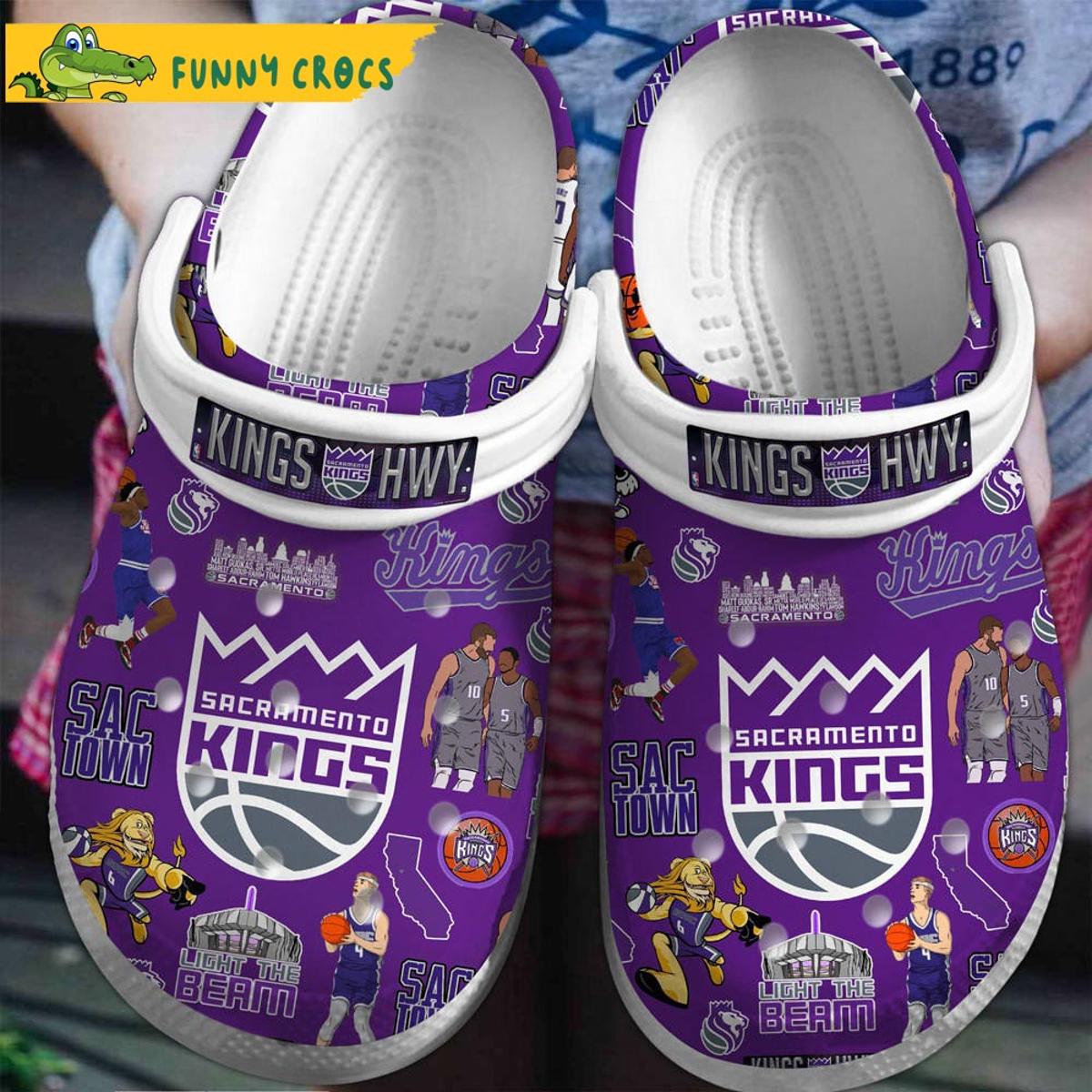 Sacramento Kings Nba White Crocs Slippers