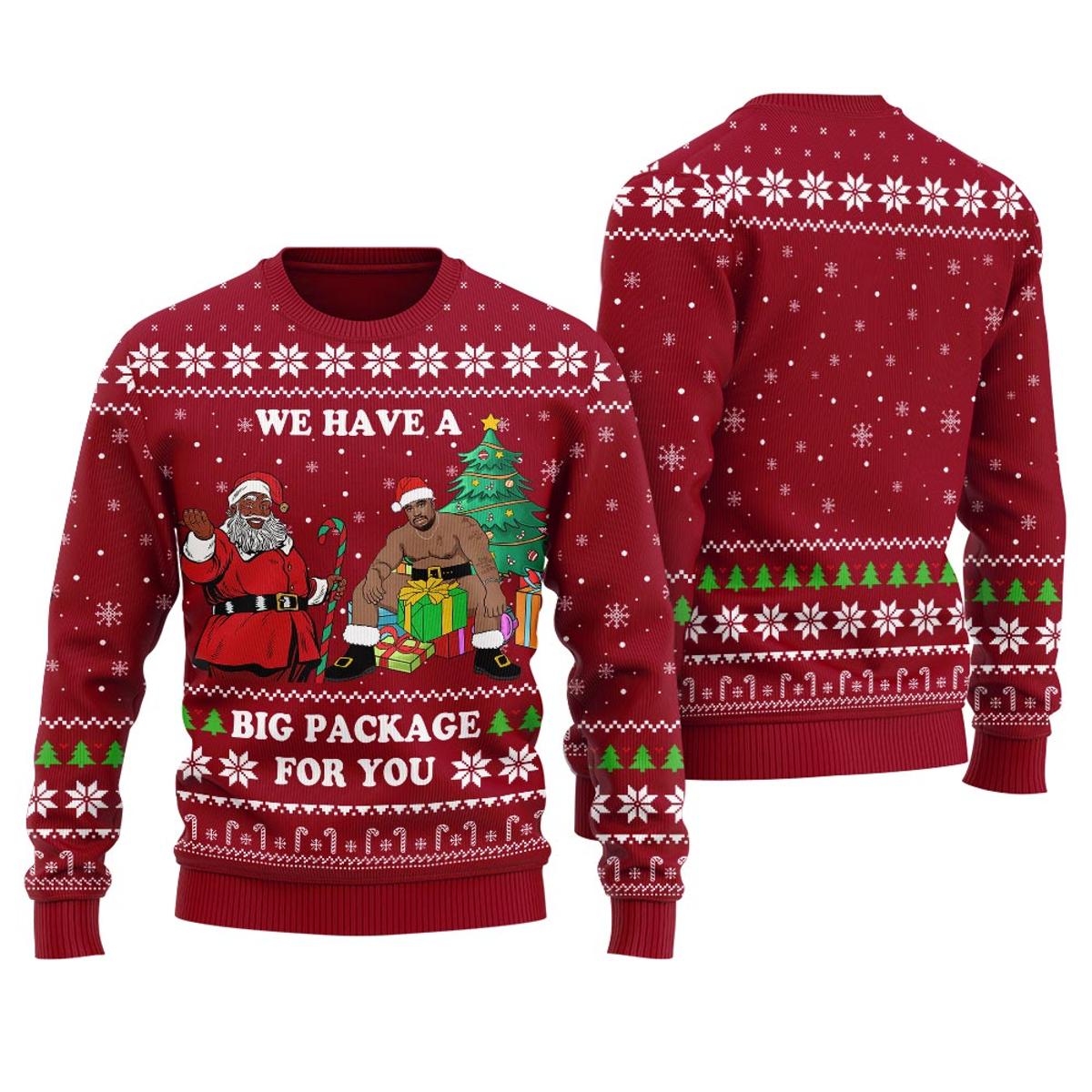 Dirty Get Lit Clitmas Mens Ugly Sweaters