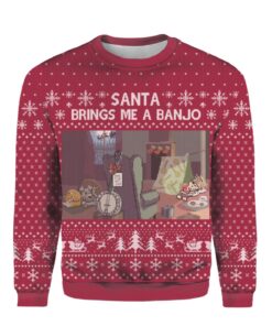 Santa Brings Me A Banjo Christmas Sweater
