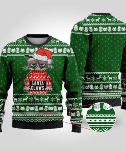 Santa Claws Cat Funny Christmas Sweaters