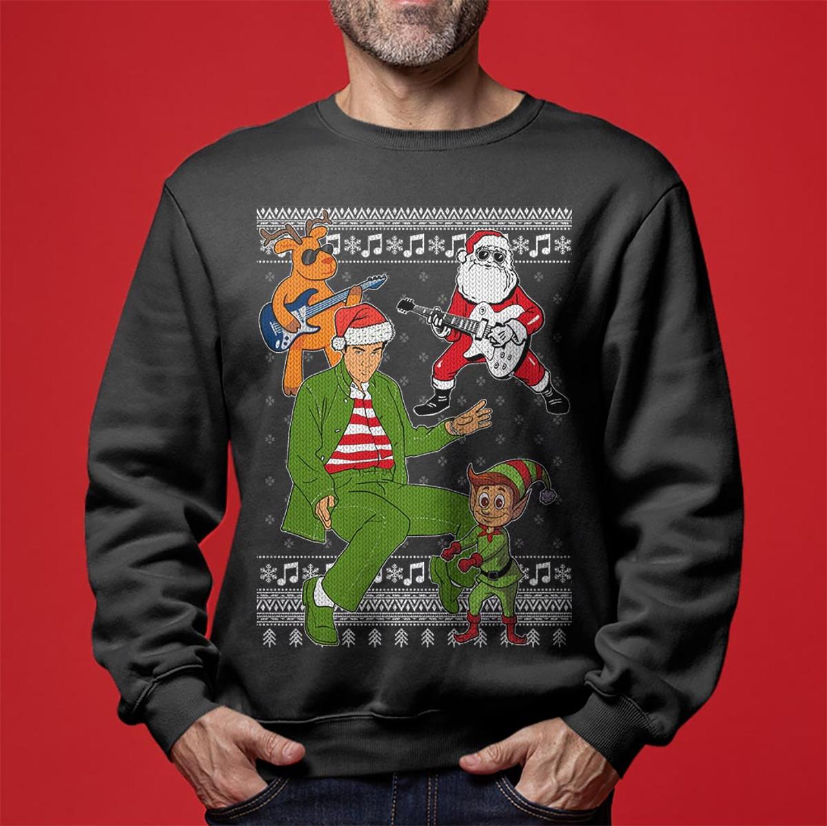 Snowman Scrolling Santa National Lampoon’s Christmas Vacation Sweater