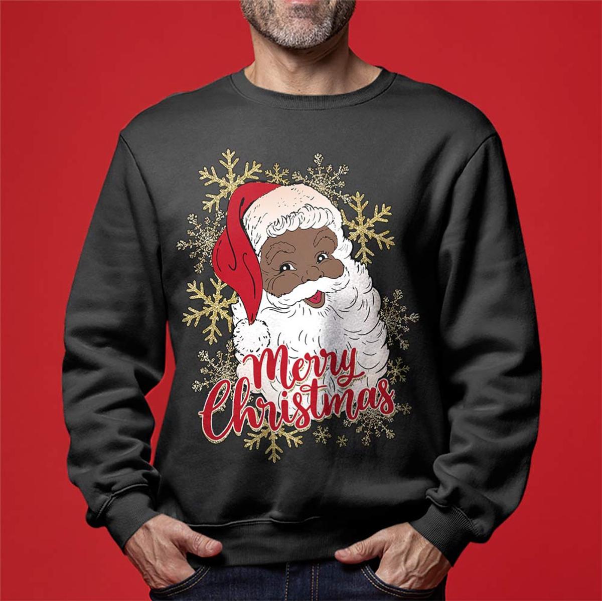 Santa Riding Kangaroo Funny Christmas Sweaters