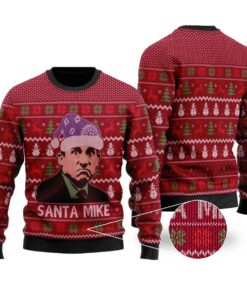 Santa Mike Christmas Sweater Funny Ugly Sweatshirt Women