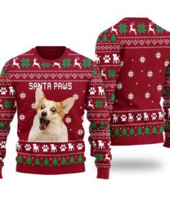 Santa Paws Custom Christmas Sweater With Dog