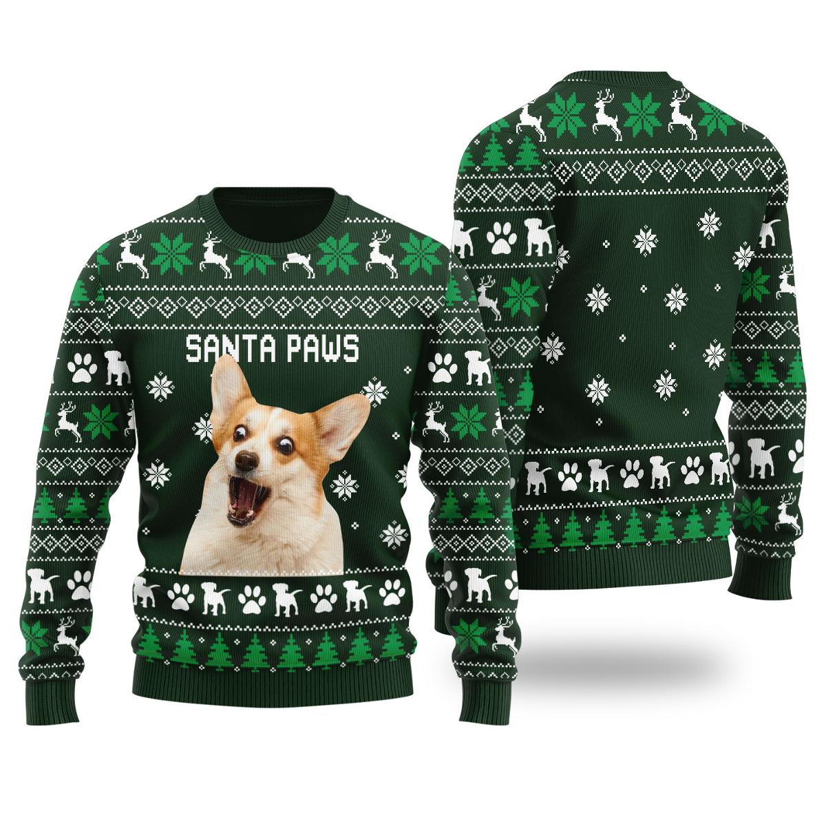Santa Paws Custom Dog Christmas Sweater