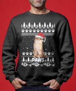 Santa Paws Personalized Cat Christmas Sweaters Women