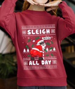 Santa Sleigh All Day Inappropriate Christmas Sweater