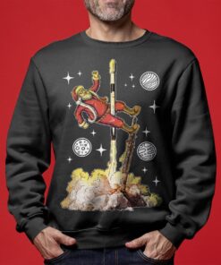 Santa Spacex Falcon Christmas Sweater Womens