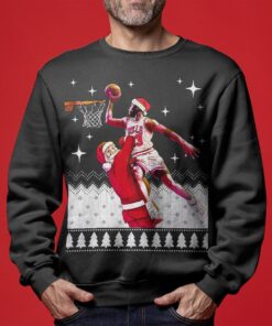 Santa With Michael Jordan Ugly Christmas Sweaters