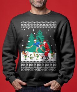 Santa With Roger Federer Ugly Xmas Sweater