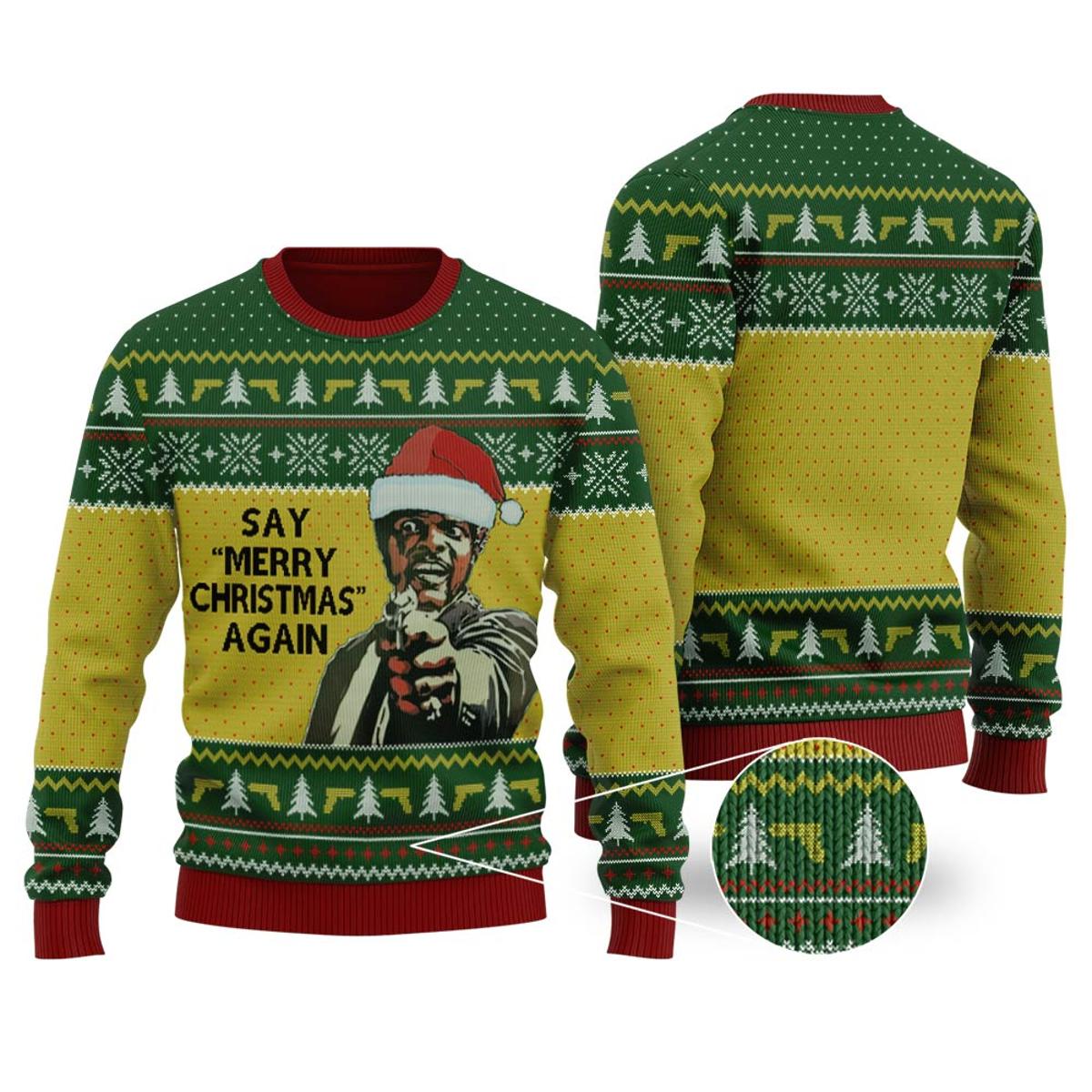 Santa Cinema Paradiso Funny Ugly Christmas Sweater